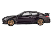 BMW M4 M-Performance Daytona Violet Metallic with Carbon Top Limited Edition 1/64 Diecast Model Car by Mini GT image 2