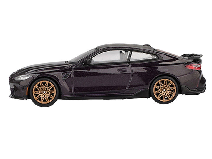 BMW M4 M-Performance Daytona Violet Metallic with Carbon Top Limited Edition 1/64 Diecast Model Car by Mini GT image 2