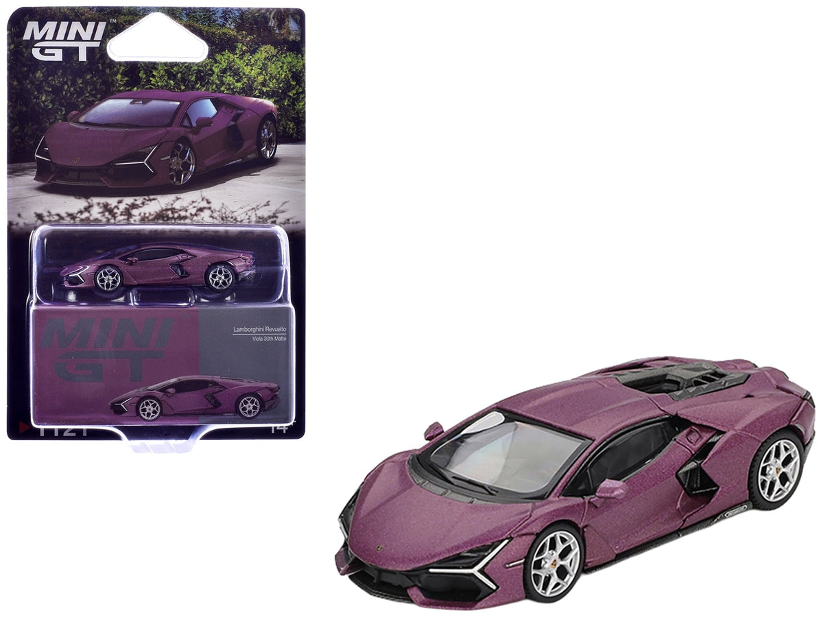 Lamborghini Revuelto Viola 30th Matt Purple Metallic Limited Edition 1/64 Diecast Model Car by Mini GT