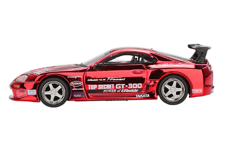 Toyota Supra (A80) Top Secret GT-300 RHD (Right Hand Drive) Red Chrome Limited Edition 1/64 Die Cast Model Car by Mini GT image 2