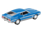 Ford Mustang Mach 1 Grabber Blue with Silver Stripes Limited Edition 1/64 Diecast Model Car by Mini GT image 4