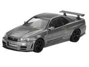 Nissan Skyline GT-R (NISMO BNR34 CRS Version) RHD (Right Hand Drive) Dark Metal Gray Metallic Limited Edition 1/64 Diecast Model Car by Mini GT image 2