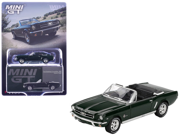 MINI GT 1:64 1964 Ford Mustang convertible in Highland Green.