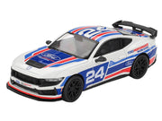 Ford Mustang Dark Horse #24 "Ford Performance Racing School" White with Red and Blue Graphics Limited Edition 1/64 Diecast Model Car by Mini GT image 2