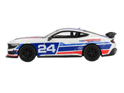 Ford Mustang Dark Horse #24 "Ford Performance Racing School" White with Red and Blue Graphics Limited Edition 1/64 Diecast Model Car by Mini GT image 3