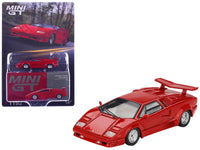 MINI GT 1:64 Lamborghini Countach 25th Anniversary in red.