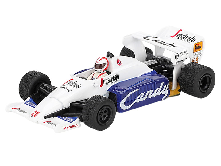 Toleman TG184 #20 Johnny Cecotto Formula One F1 "Monaco GP" (1984) with Driver Figure Limited Edition 1/64 Diecast Model Car by Mini GT image 2