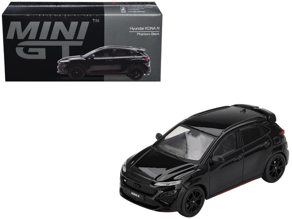 MINI GT 1:64 Hyundai Kona N in Phantom Black.