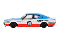Nissan Skyline Kenmeri RHD (Right Hand Drive) #28 "Liberty Walk - Nissan Racing 1975 Concept" Blue and White with Red Stripes Limited Edition 1/64 Diecast Model Car by Mini GT image 3