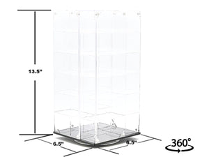Acrylitower Showcase 24 Car Display Desktop Spinner with Cover Clear "Mijo Exclusives" for 1/64 Scale Models