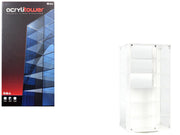 Acrylitower Showcase 24 Car Display Desktop Spinner with Cover White "Mijo Exclusives" for 1/64 Scale Models