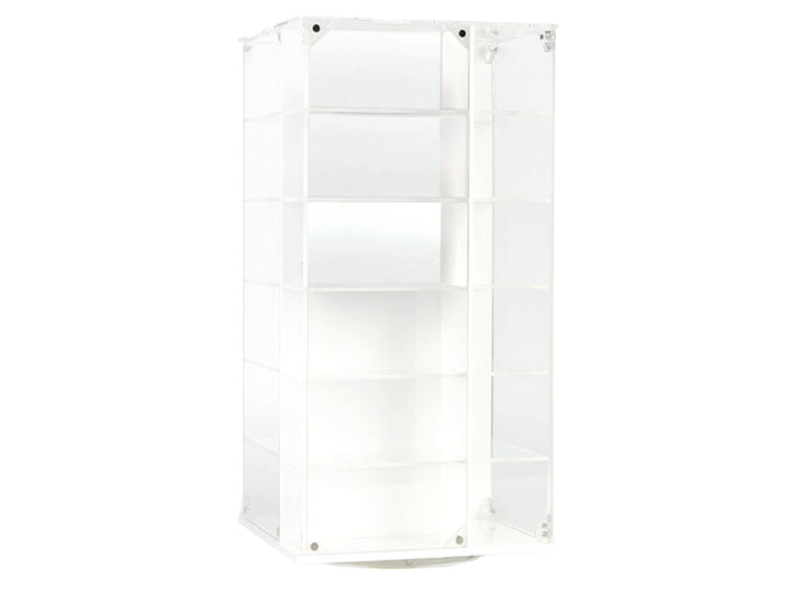 Acrylitower Showcase 24 Car Display Desktop Spinner with Cover White "Mijo Exclusives" for 1/64 Scale Models image 2