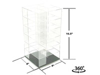 Acrylitower Showcase Large 24 Car Display Desktop Spinner with Cover Clear "Mijo Exclusives" for 1/64 Scale Models image 2