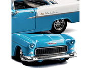 1955 Chevrolet Bel Air Blue and White "Collection" Series 1/64 Diecast Model Car by Majorette image 3