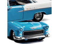 1955 Chevrolet Bel Air Blue and White "Collection" Series 1/64 Diecast Model Car by Majorette image 3