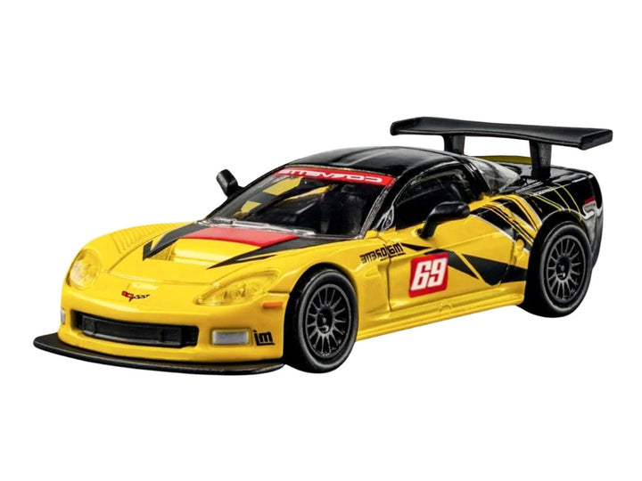 2005 Chevrolet Corvette C6R #69 Yellow and Black "Collection" Series 1/64 Diecast Model Car by Majorette image 2