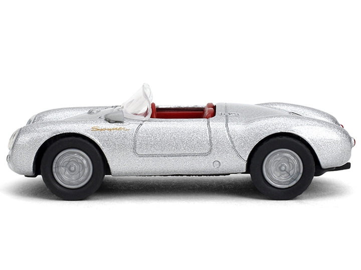 1955 Porsche 550 Spyder Silver Metallic with Red Interior "Collection" Series 1/64 Diecast Model Car by Majorette image 2