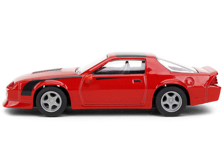 1985 Chevrolet Camaro Red with Black Top and Stripes "Collection" Series 1/64 Diecast Model Car by Majorette image 2