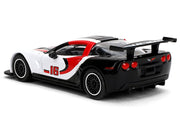 2005 Chevrolet Corvette C6R #16 White with Black and Red Graphics "Collection" Series 1/64 Diecast Model Car by Majorette image 3