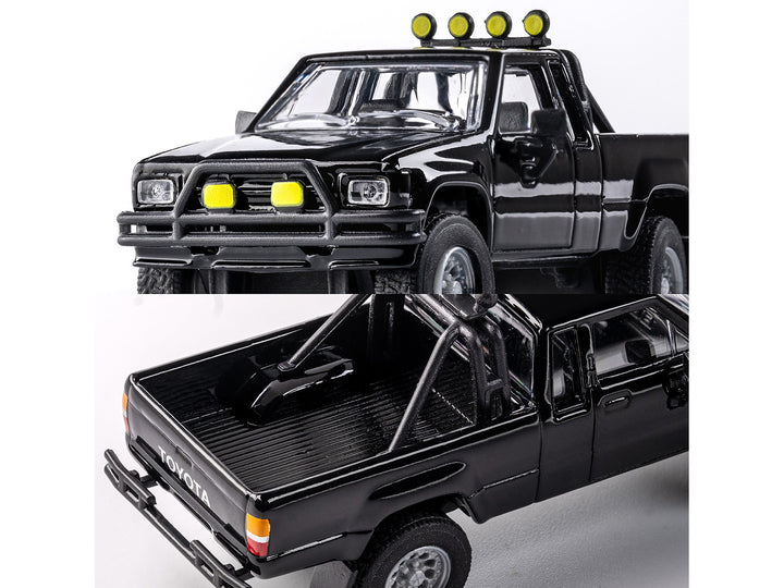 1985 Toyota Hilux SR5 Pickup Truck Black "Collection" Series 1/64 Diecast Model Car by Majorette image 2