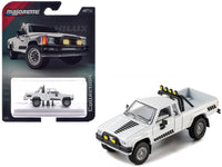 Majorette 1985 Toyota Hilux SR5 pickup white black graphics 1:64 MJ8505001022, product image 1
