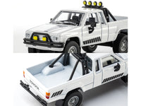 Majorette 1985 Toyota Hilux SR5 pickup white black graphics 1:64 MJ8505001022, product image 2