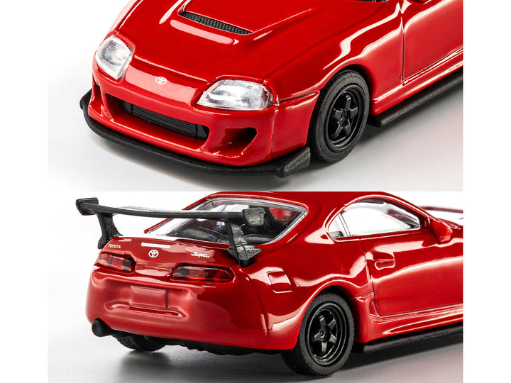 1995 Toyota Supra RHD (Right Hand Drive) Red "Collection" Series 1/64 Diecast Model Car by Majorette image 2