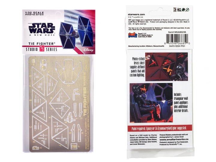 Photoetch Set for "Star Wars: A New Hope" Tie Fighter Kit 1/32 Scale by AMT image 2