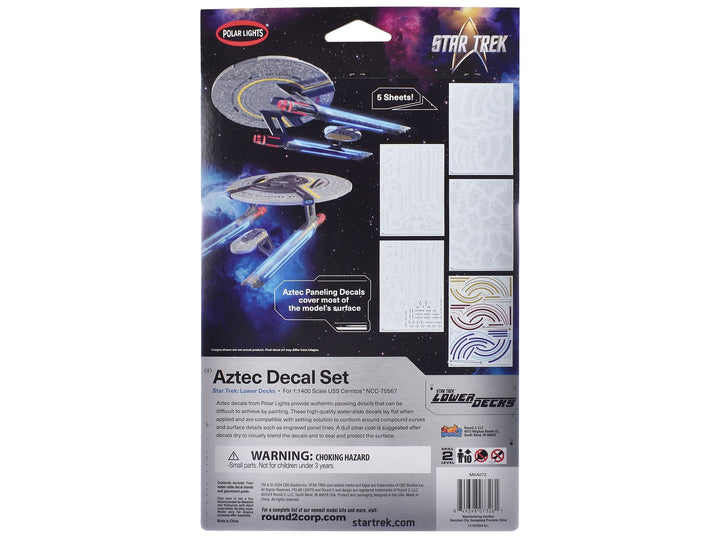 USS Cerritos NCC-75567 Aztec Decal Set "Star Trek: Lower Decks" (2020-2024) TV Series 1/1400 Scale by Polar Lights image 2