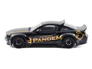 Pandem Mustang Black with Gold Graphics 1/64 Diecast Model Car by Model Model image 2