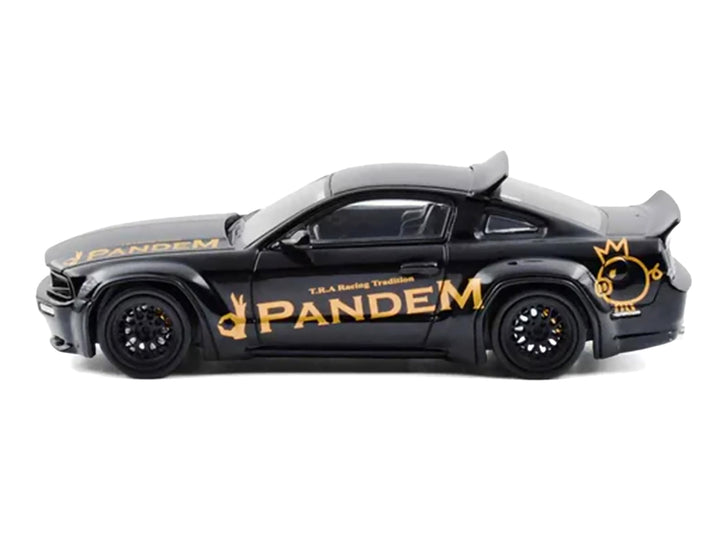 Pandem Mustang Black with Gold Graphics 1/64 Diecast Model Car by Model Model image 2