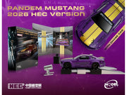 Pandem Mustang "SpeedHunters" Purple Metallic with Yellow Stripes "Hobby Expo China 2026 Event Edition" 1/64 Diecast Model Car by Model Model image 2