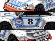 RWB 964 #8 "Ichiban Boshi - Martini Racing" Silver Metallic with Stripes 1/64 Diecast Model Car by Model Model image 3