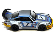 RWB 964 #7 "Ichiban Boshi - Martini Racing" Silver Metallic with Stripes 1/64 Diecast Model Car by Model Model image 2