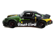 RWB 964 "Kimera-Rough World" Black with Graphics 1/64 Diecast Model Car by Model Model image 2