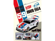 RWB 964 #59 "Brumos Pleasure" White with Red and Blue Stripes "KitGo Base" Series 1/64 Diecast Model Car by Model Model image 5