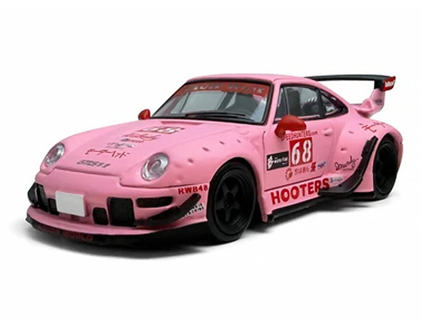RWB 993 #68 "Hooters" Matt Pink 1/64 Diecast Model Car by Model Model image 2