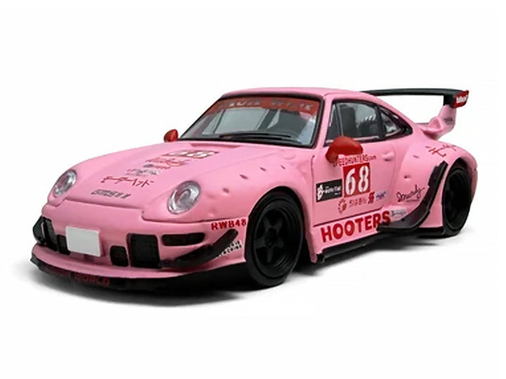 RWB 993 #68 "Hooters" Matt Pink 1/64 Diecast Model Car by Model Model image 2
