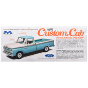 Skill 3 Model Kit 1965 Ford Custom Cab Styleside Pickup Truck 1/25 Scale Model by Moebius image 2