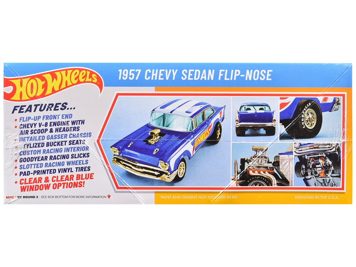 Skill 2 Model Kit 1957 Chevrolet Sedan Flip-Nose "Hot Wheels" 1/25 Scale Model by MPC image 2