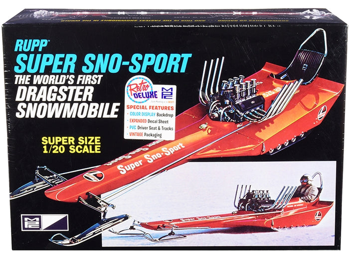 MPC Rupp Super Sno-Sport snowmobile dragster, 1:20 scale model kit MPC961
