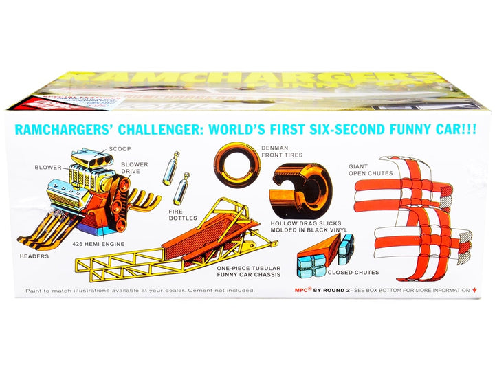 Skill 2 Model Kit Dodge Challenger Ramchargers Funny Car "Legends of the Quarter Mile" 1/25 Scale Model by MPC image 2