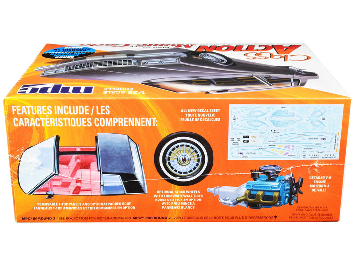 Skill 2 Model Kit 1980 Chevrolet Monte Carlo "Class Action" with Motorcycle and Trailer (Skill 2) 1/25 Scale Model Car by MPC image 2