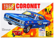 Skill 2 Model Kit 1968 Dodge Coronet Hardtop with Trailer 1/25 Scale Model by MPC image 2