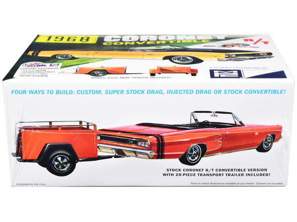 MPC978 1/25 1968 Dodge Coronet R/T Convertible with trailer model kit product image 1