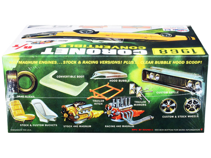 Skill 2 Model Kit 1968 Dodge Coronet R/T Convertible with Haul-Away Trailer 1/25 Scale Model by MPC image 2