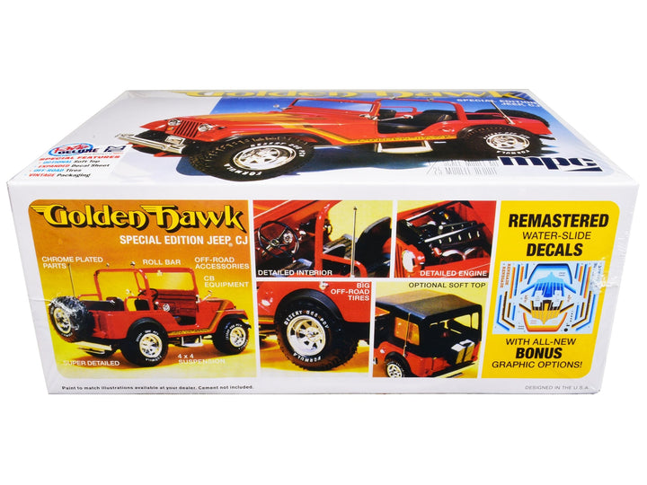 Skill 2 Model Kit 1981 Jeep CJ5 Golden Hawk 1/25 Scale Model Car by MPC image 2