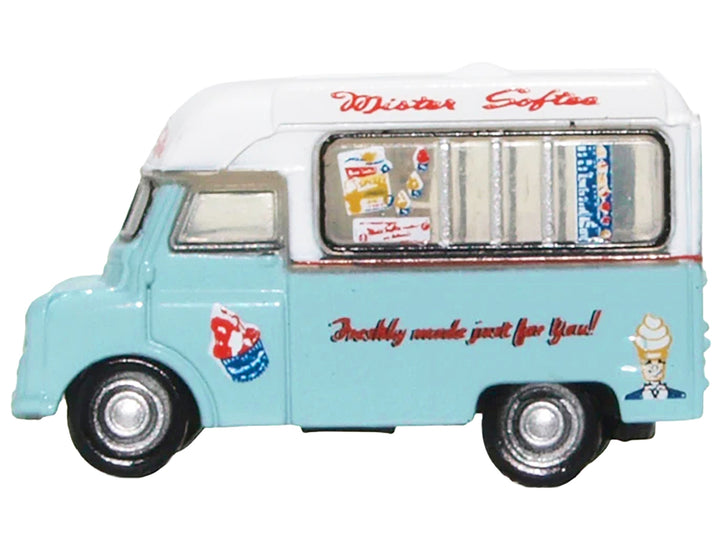Bedford CA Ice Cream Van "Mister Softee" Light Blue with White Top 1/148 (N) Scale Diecast Model Car by Oxford Diecast image 2