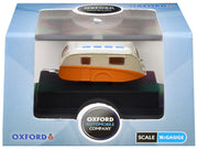 Caravan Trailer Cream and Orange 1/148 (N) Scale Diecast Model Car by Oxford Diecast image 3