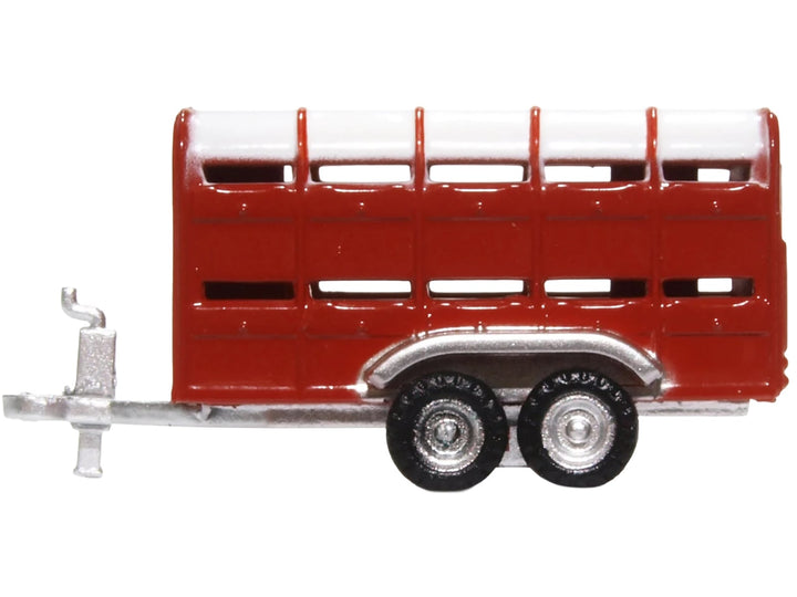 Livestock Trailer Red 1/148 (N) Scale Diecast Model Car by Oxford Diecast image 2